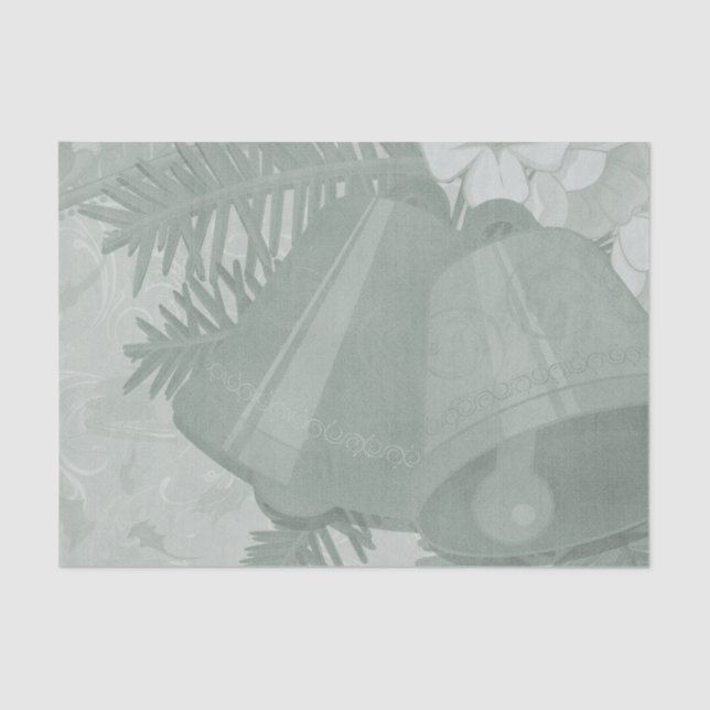 Mousseline Papier de tissus de Noël vert décoratif (Recto)