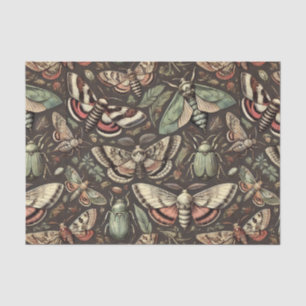 Mousseline Papier de tissus de papillons et de coléoptères   