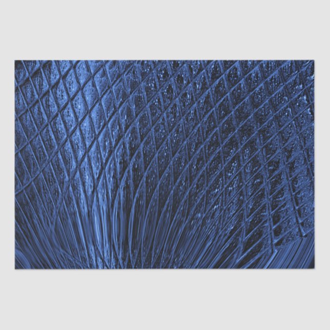 Mousseline Papier de tissus décoratif bleu (Recto)