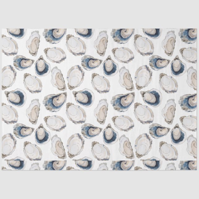 Mousseline Papier de tissus demi-coquille de l'huître côtière (Recto)