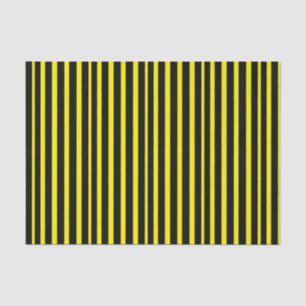 Mousseline Papier de tissus épais, rayé noir et jaune