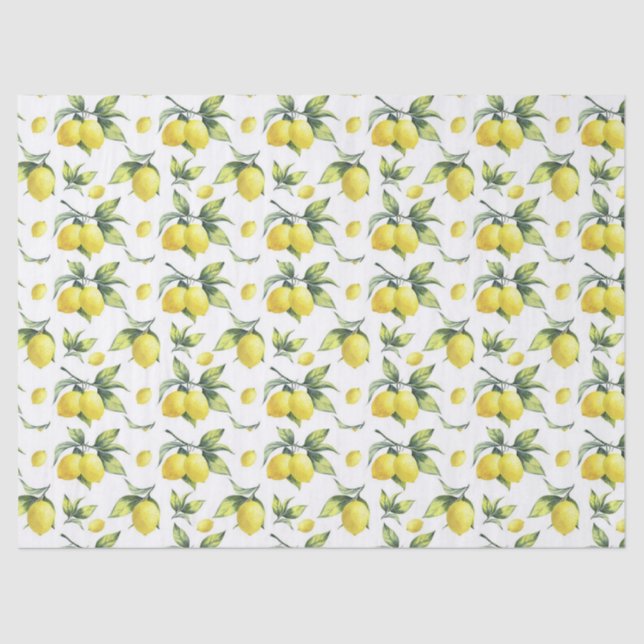 Mousseline Papier de tissus et de découpage - citron (Recto)