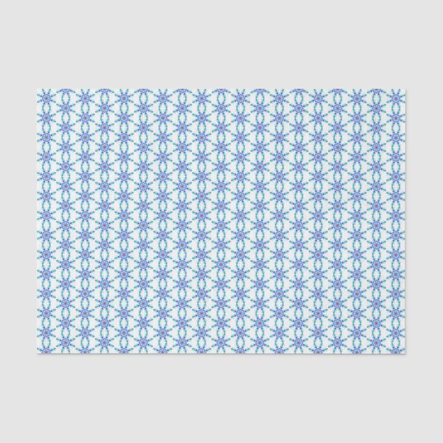 Mousseline Papier de tissus Flèches bleues (Recto)