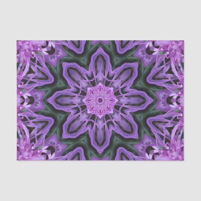 Mousseline Papier de tissus Fleur violette 2 Kaleidoscope 1 (Recto)