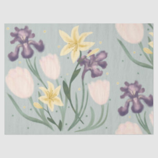 Mousseline Papier de tissus fleuri