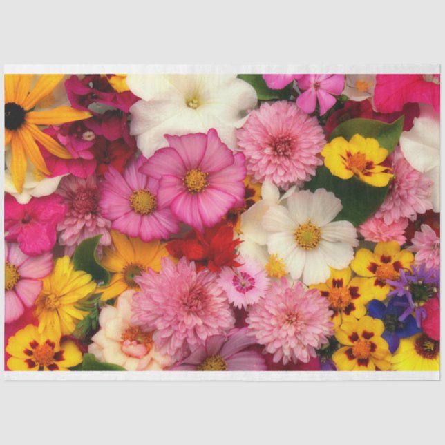 Mousseline Papier de tissus - Fleurs mixtes - HAMbyWG (Recto)