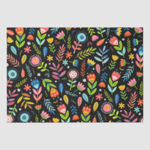 Mousseline Papier de tissus floraux mexicain