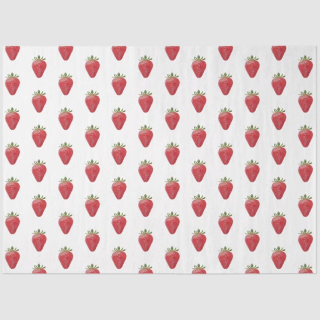 Mousseline Papier de tissus fraise (Recto)
