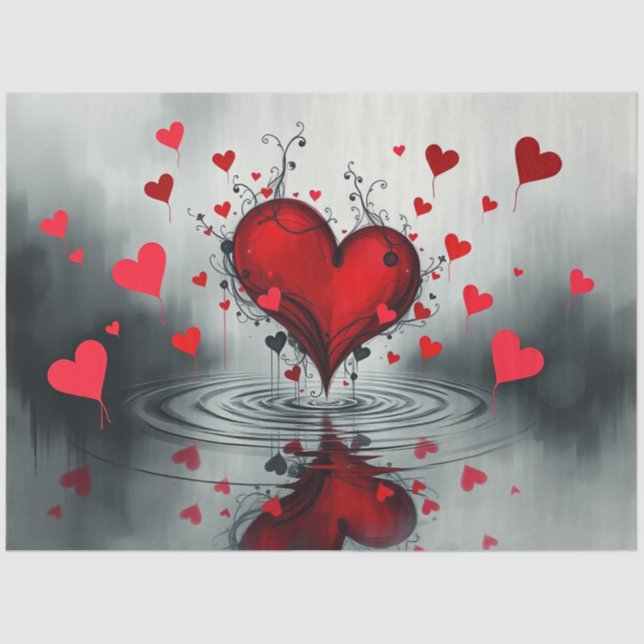 Mousseline Papier de tissus gothique Abstrait romantique (Recto)