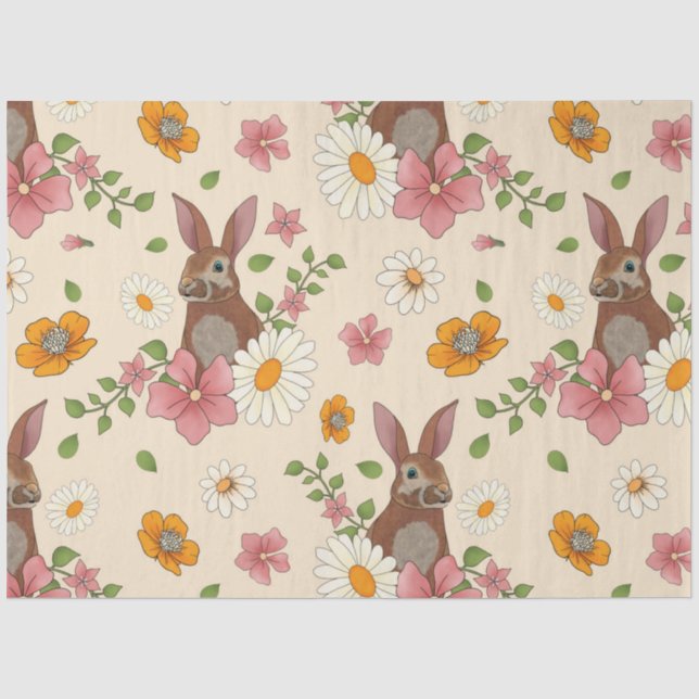 Mousseline Papier de tissus Hare de mars (Recto)