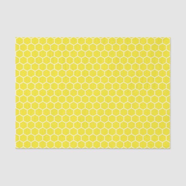 Mousseline Papier de tissus jaune peigne de miel (Recto)