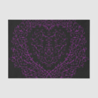 Papier de tissus Mariage gothique au coeur mauve e