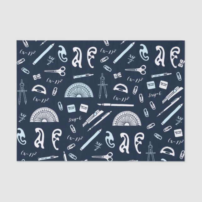 Mousseline Papier de tissus mathématiques (Recto)