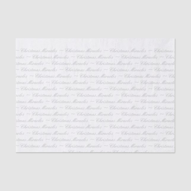 Mousseline Papier de tissus, Miracles de Noël, argent (Recto)