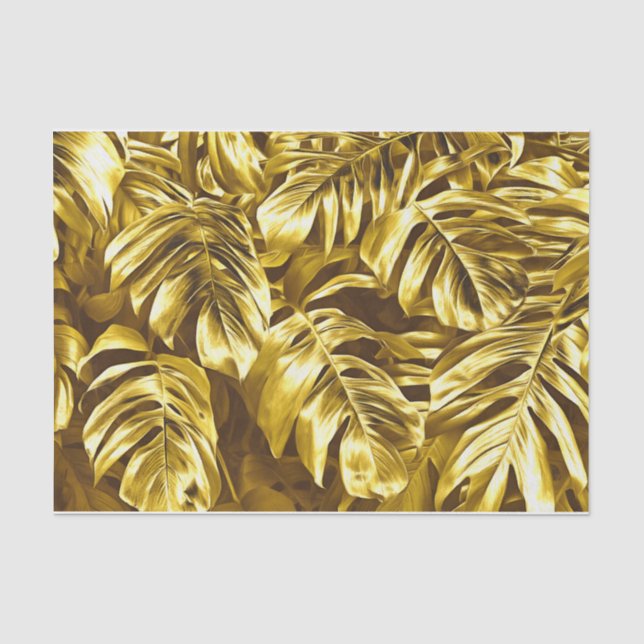 Mousseline Papier de tissus monstère d'or (Recto)