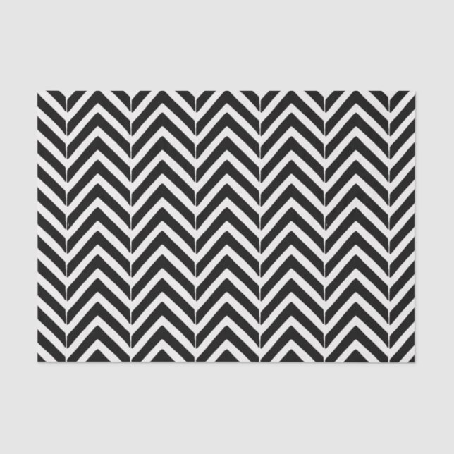 Mousseline Papier de tissus Motif Chevron Zig Zag (Recto)
