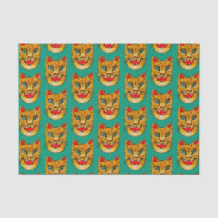 Mousseline Papier de tissus Motif de l'aquarelle Jaguar