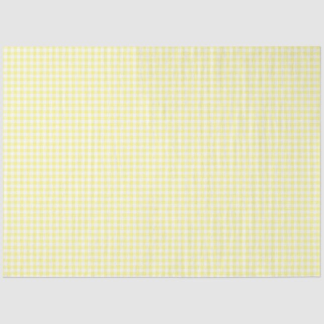 Mousseline Papier de tissus Motif jaune et blanc (Recto)