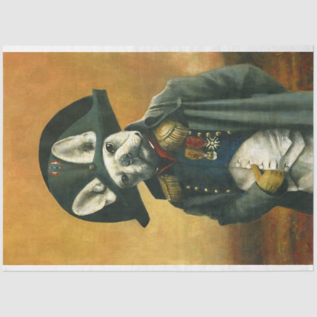 Mousseline Papier de tissus Napoléon French Buldog (Recto)