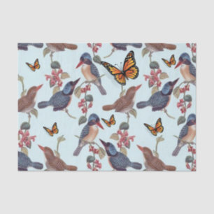 Mousseline Papier de tissus, Oiseaux papillons
