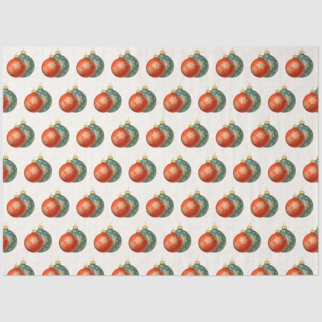 Mousseline Papier de tissus oranges de Noël (Recto)