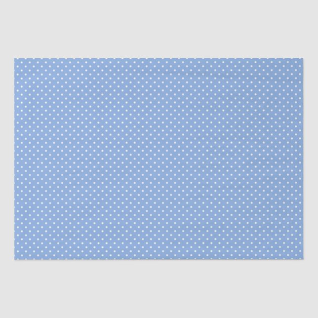 Mousseline Papier de tissus/Pois bleus (Recto)
