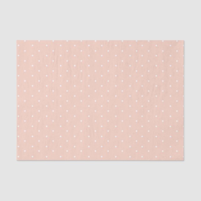 Mousseline Papier de tissus Pois rose (Recto)
