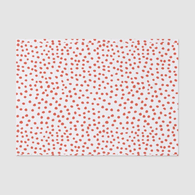 Mousseline Papier de tissus Pois rouge (Recto)