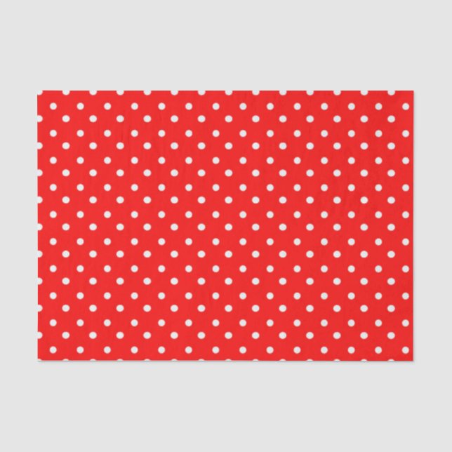 Mousseline Papier de tissus/Pois rouges (Recto)