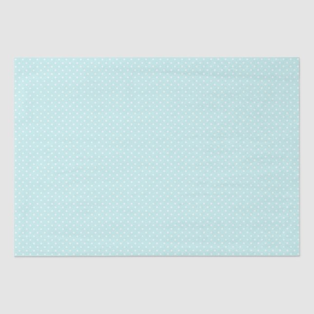 Mousseline Papier de tissus/Pois Turquoises (Recto)
