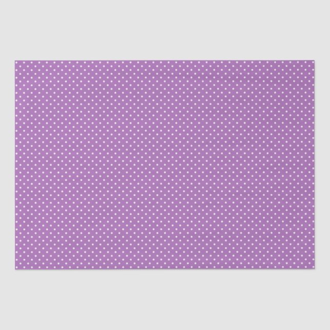 Mousseline Papier de tissus/Pois violets (Recto)