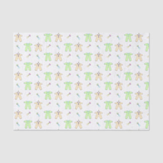 Mousseline Papier de tissus pour bébé jaune et vert