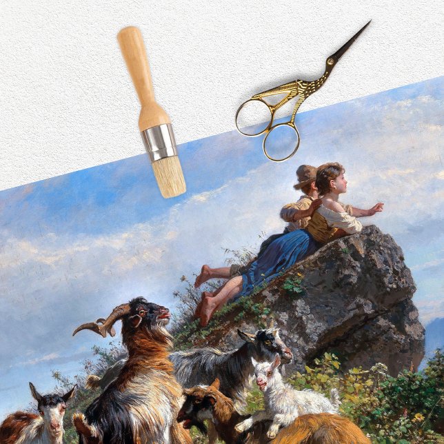 Mousseline Papier de tissus pour chèvres vintages (Créateur téléchargé)