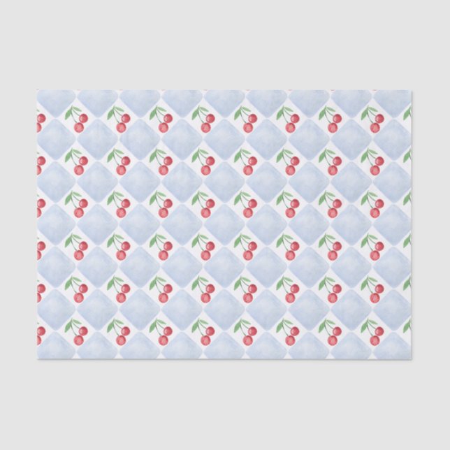 Mousseline Papier de tissus pour les cerises d'aquarelle du m (Recto)