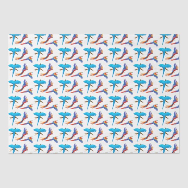 Mousseline Papier de tissus pour perroquets macaw tropicaux v (Recto)