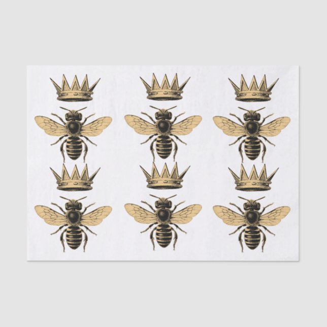 Mousseline Papier de tissus Regal Queen Bee (Recto)
