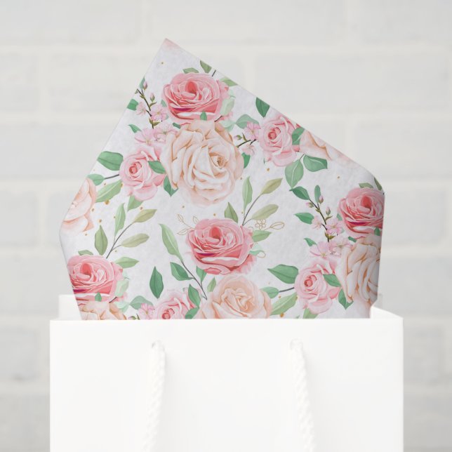 Mousseline Papier de tissus rose (Sac cadeau)