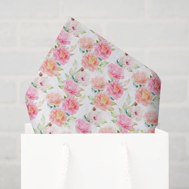 Mousseline Papier de tissus rose (Sac cadeau)