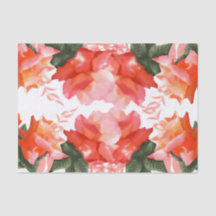 Papier de tissus Rose rose de corail