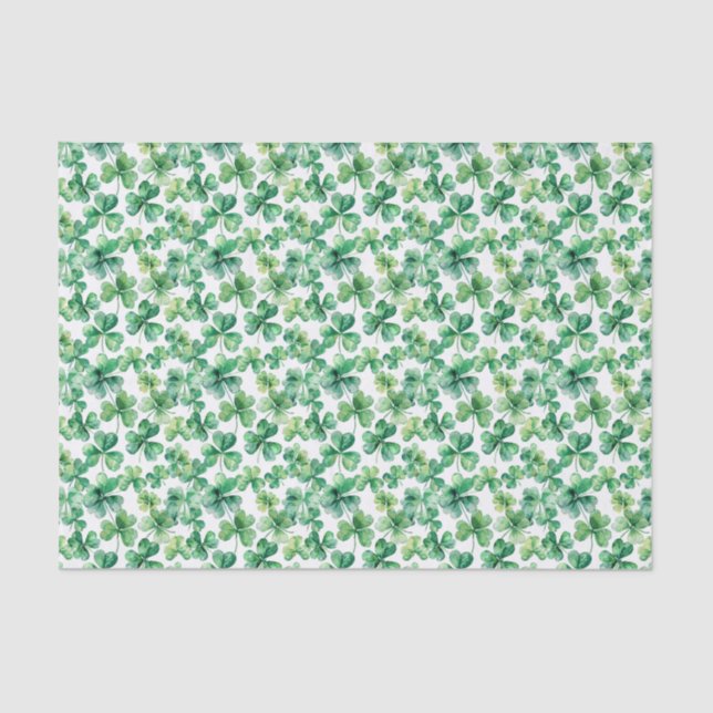 Mousseline Papier de tissus shamrock (Recto)