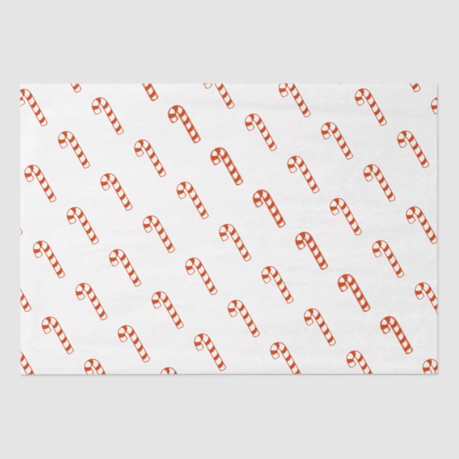 Mousseline Papier de tissus - Sucres de canne à rayures rouge (Recto)