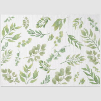 Mousseline Papier de tissus végétal vert flottant