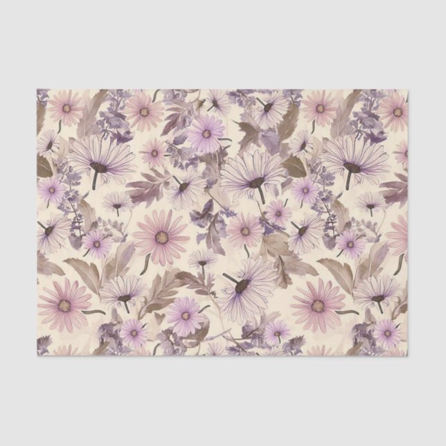 Mousseline Papier de tissus vintage Floral (Recto)