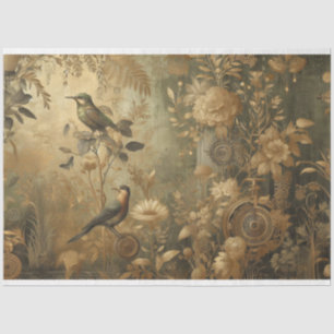 Mousseline Papier décolpage Fleurs botaniques Steampunk