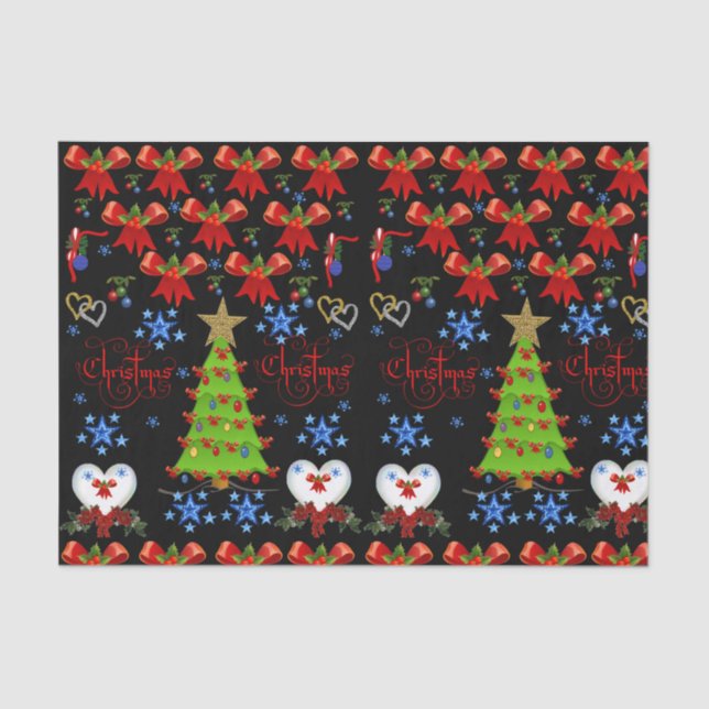 Mousseline Papier décoratif de noël (Recto)