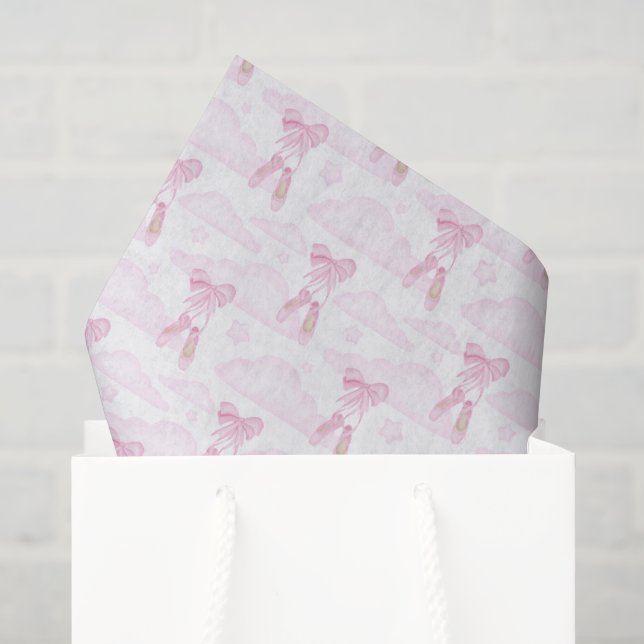 Mousseline Papier decoupage ballet, ballerine (Sac cadeau)