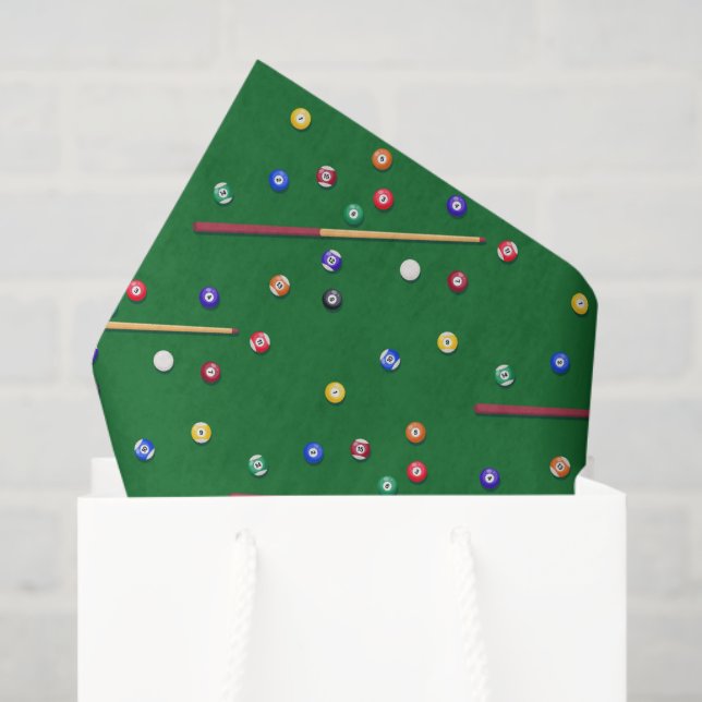 Mousseline Papier découpage billard, boule de billard de tabl (Sac cadeau)