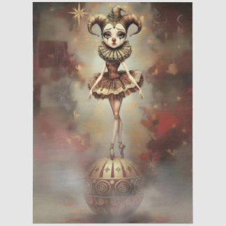 Mousseline Papier Découpage Clown Mélancolique