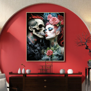 Mousseline Papier découpage couple gothique floral vintage am