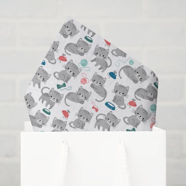 Mousseline Papier decoupage en papier tissue Chat, Chaton (Sac cadeau)